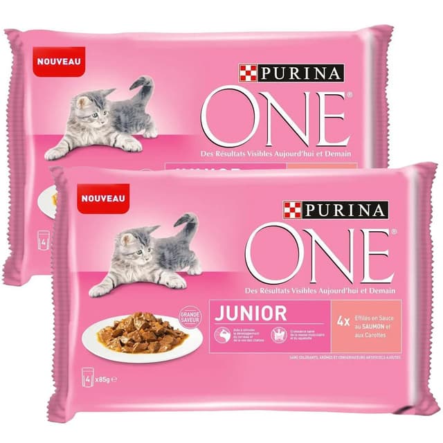2050000418938 - Purina - One - Sachets en sauce Effilés Saumon pour chaton
