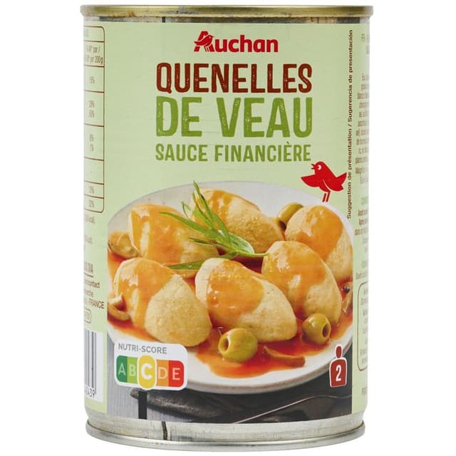 3596710340439 - Auchan - Quenelles de veau sauce financière