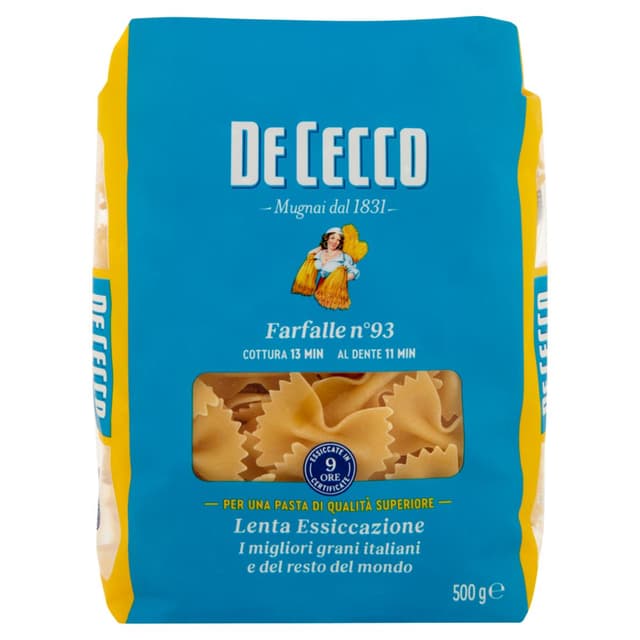 8001250120939 - De Cecco - Pâtes Farfalle Medie N°193 Premium