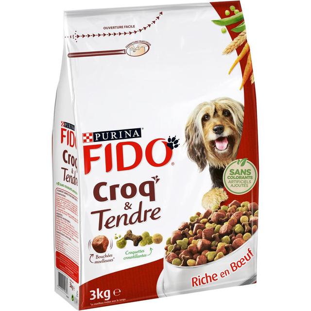 7613032452339 - Purina - Fido - Croquettes Boeuf Légumes Croq et Tendre pour chien adulte