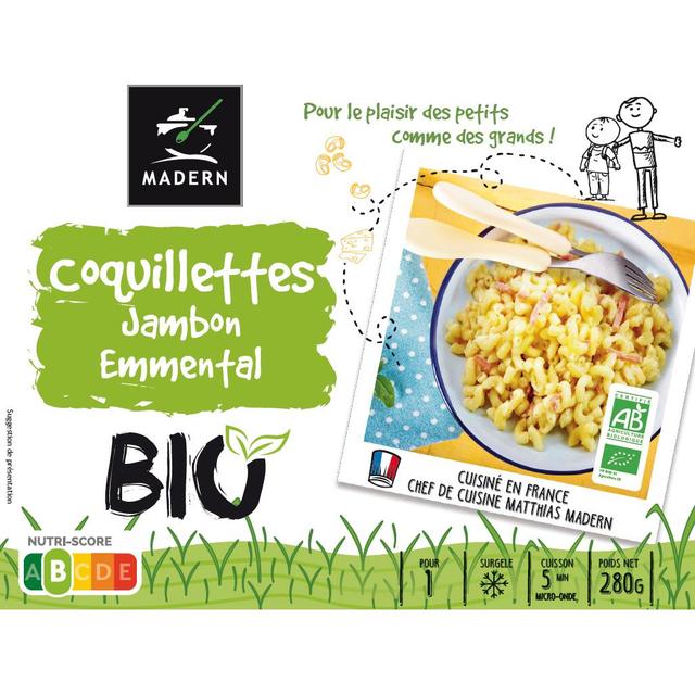 3355570004239 - Madern - Coquillettes au Jambon et à l'Emmental bio