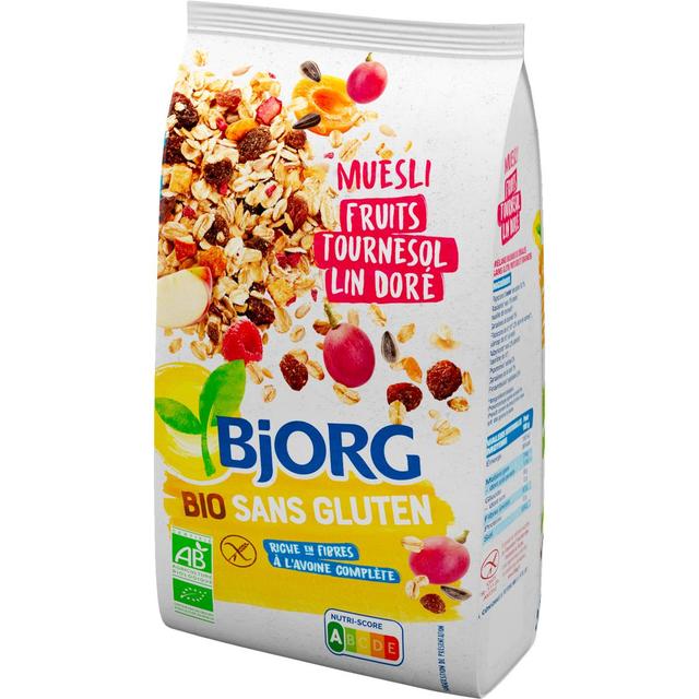 3229820794839 - Bjorg - Muesli fruits, tournesol, lin doré bio et sans gluten