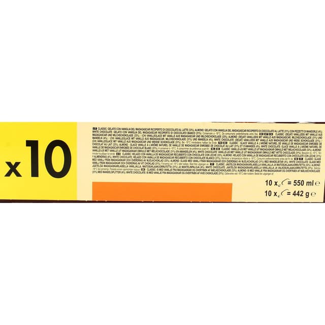 8714100636039 - Magnum Mini - 10 mini Bâtonnets glacés Classic, Amande et Blanc 10x55ml