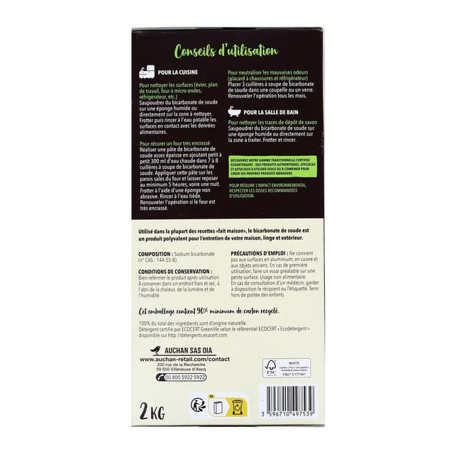 3596710497539 - Auchan Better Life - Bicarbonate de soude