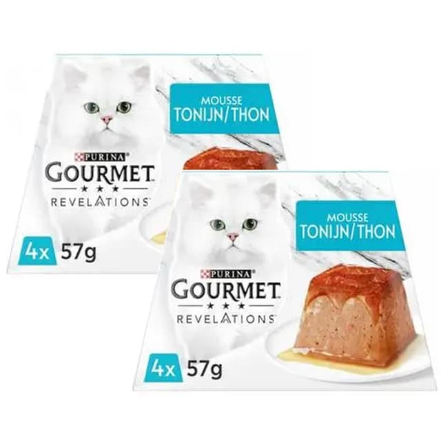 2050000419539 - Purina - Gourmet Révélations - Pots Mousseline Thon nappée de Sauce pour chat 