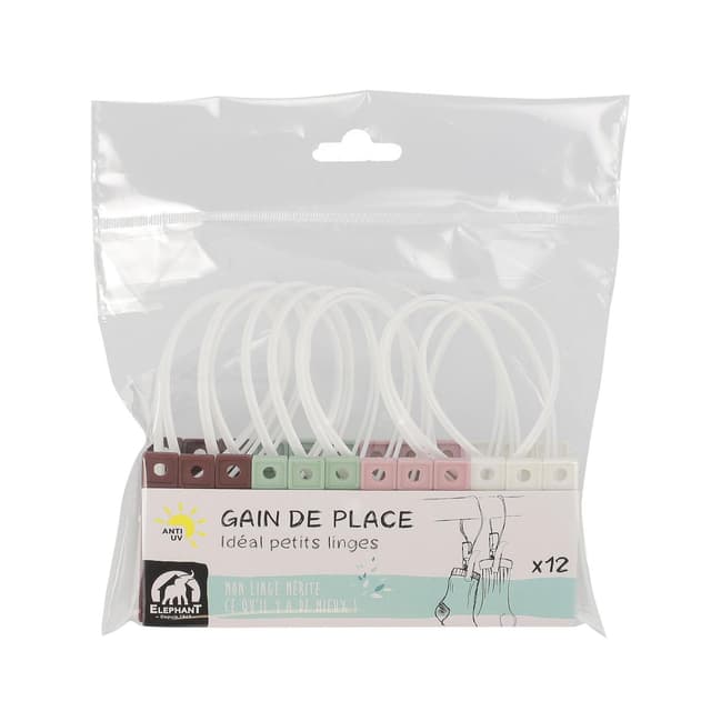 3543534420540 - Elephant - Pinces à linge plastique 