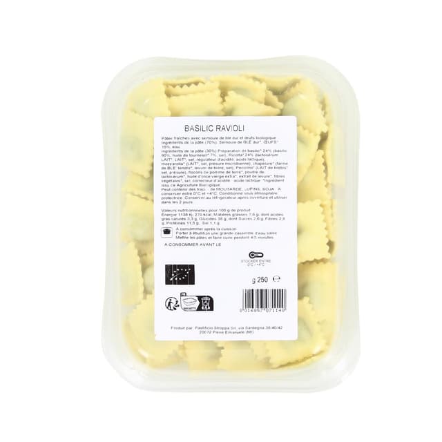 8016857071140 - Stroppa Pastificio - Ravioli Basilic Bio