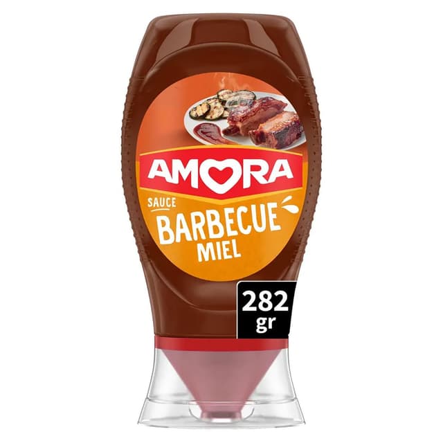 8712566381340 - Amora - Sauce barbecue miel en flacon souple Squeeze Top Down
