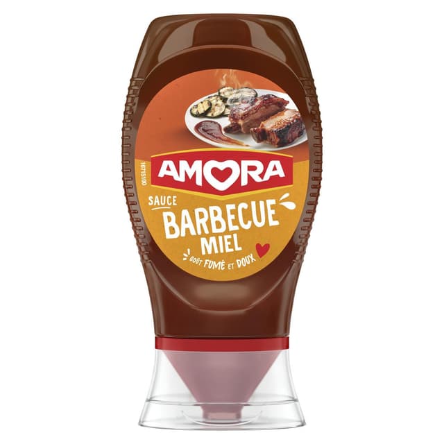 8712566381340 - Amora - Sauce barbecue miel en flacon souple Squeeze Top Down