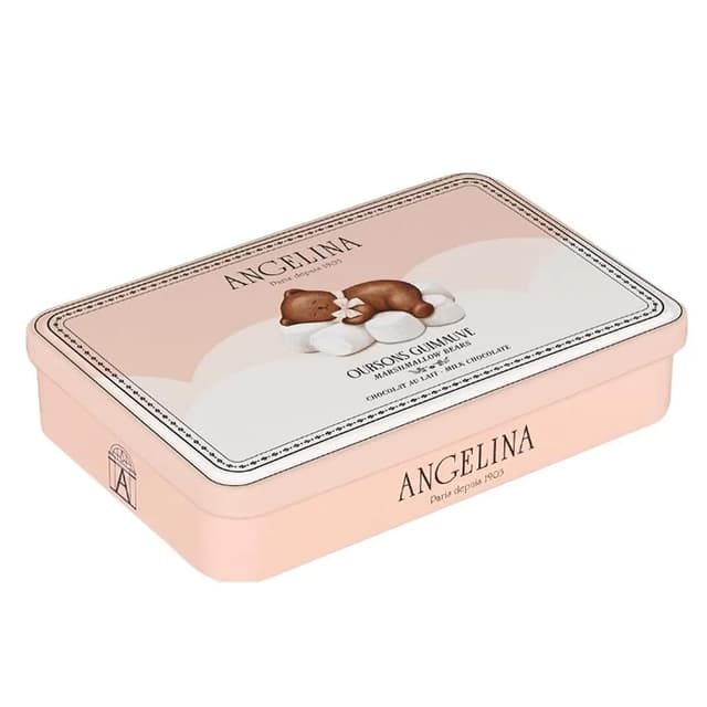 3392070032140 - Angelina Paris - 12 Oursons guimauve chocolat au lait à l'extrait de vanille 