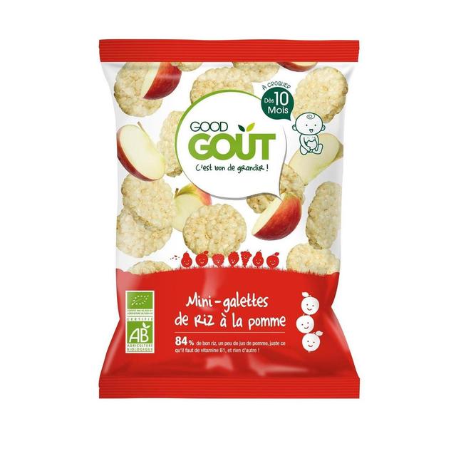 3770002327340 - Good Goût - Mini Galettes de Riz à la Pomme Bio Bébé Dès 10 mois