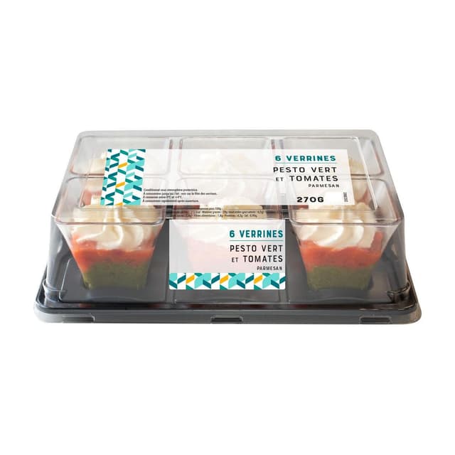 3700009249840 - Mix Buffet - Verrine crème de pesto, tomates mi-séchées & parmesan