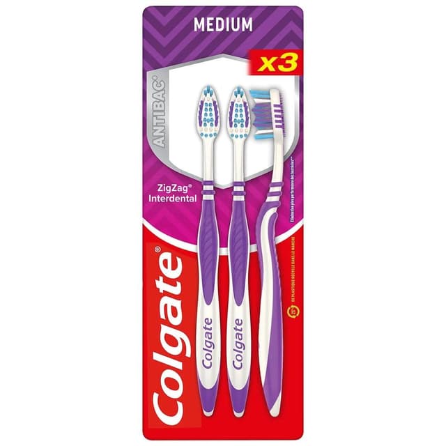 8718951650541 - Colgate - Brosses à dents medium ZigZag