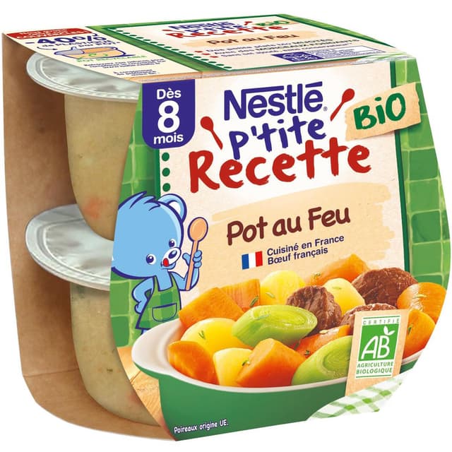 7613287930941 - Nestlé - P'tite Recette - Pot au feu Bio Bol Bébé Dès 8 mois