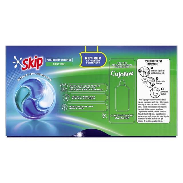 8720181892141 - Skip - Lessive Capsules Fraîcheur Intense Tout en 1