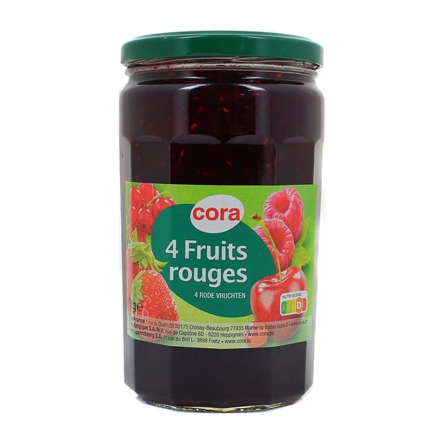 3257983765441 - Cora - Confiture aux 4 fruits rouges