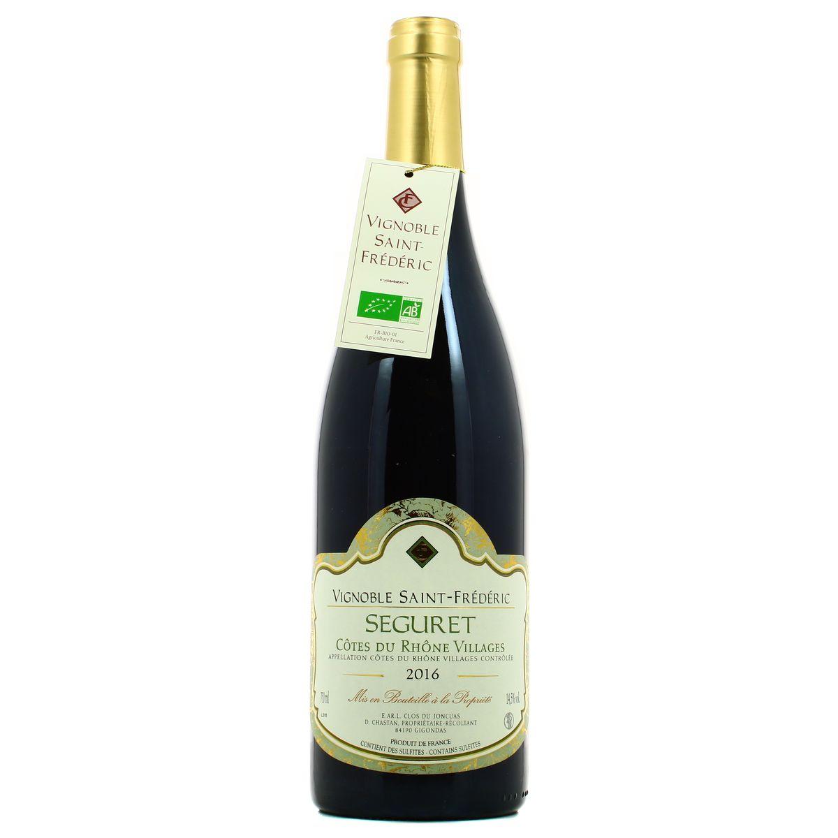 Côtes du Rhône Villages Séguret rouge AOP - Domaine Saint Frédéric BIO