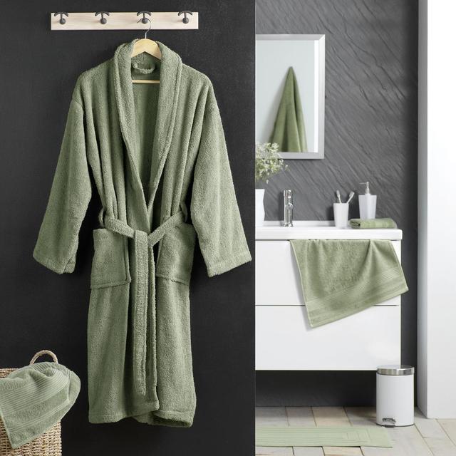 3574388018041 - Douceur D Interieur - Peignoir éponge col fougère