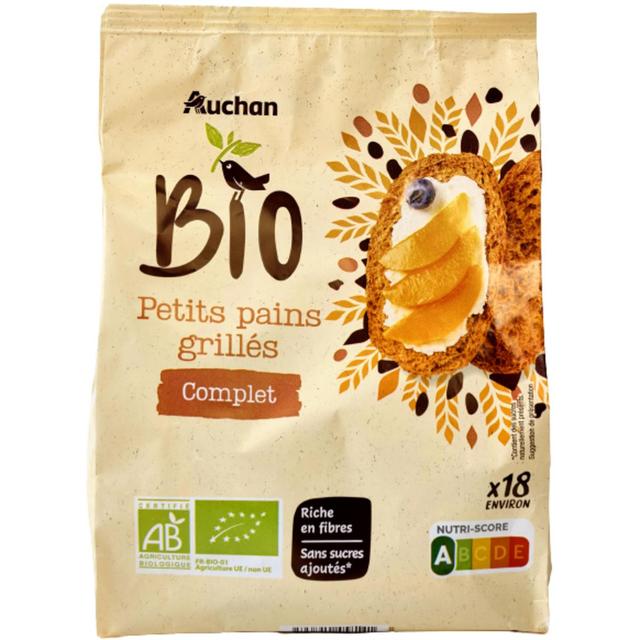3596710458141 - Auchan BIO - Petits pains grillés complet bio