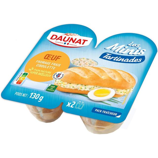 3367651009941 - DAUNAT - Mini Sandwich Oeuf Fromage Frais et Ciboulette