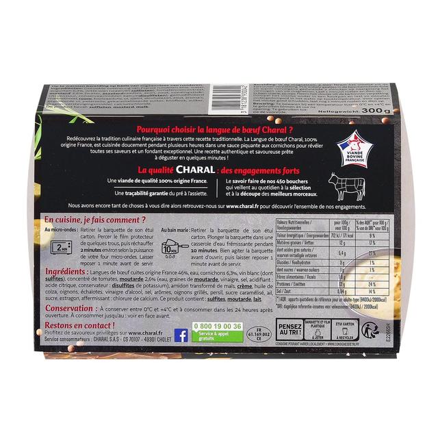 3181238930042 - Charal - Langue de Bœuf Sauce Piquante