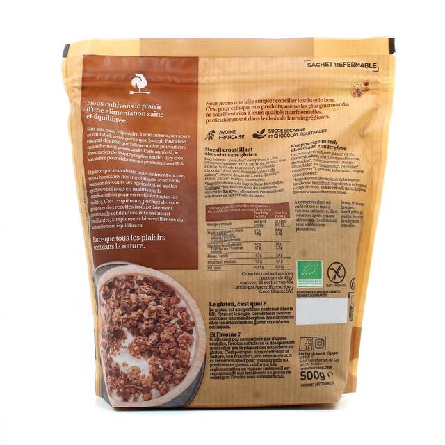 3111900350342 - Favrichon - Muesli croustillant Chocolat bio sans gluten