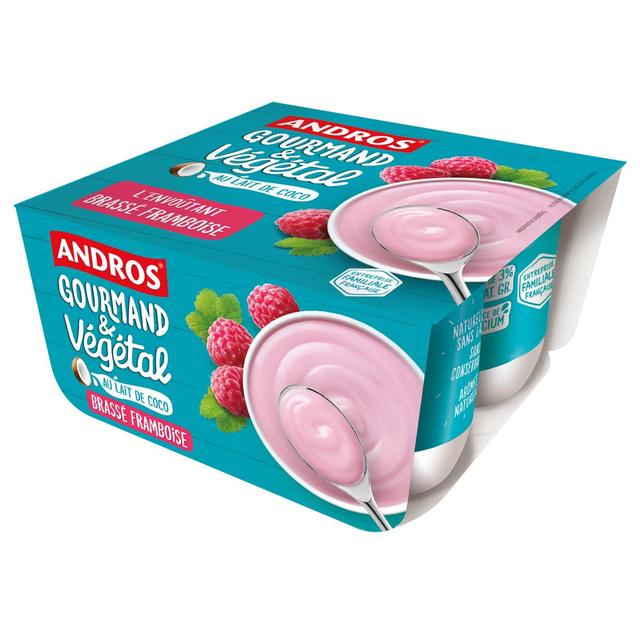 3608580890942 - Andros Gourmand et Végétal - Dessert Végétal framboise au lait de coco