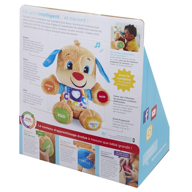 0887961612042 - Fisher-Price - Peluche interactive Puppy Eveil progressif- FPM44
