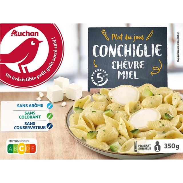 3596710493142 - Auchan - Conchiglie chèvre miel