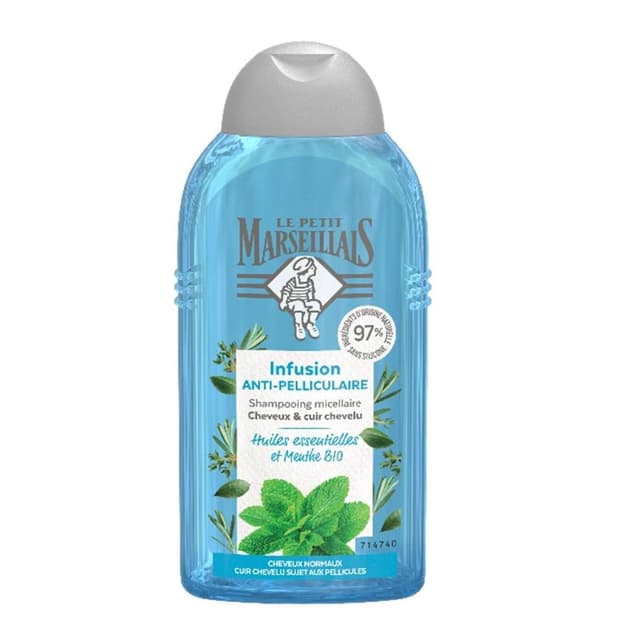 3574661574042 - Le Petit Marseillais - Shampooing Infusion Anti-Pelliculaire Cheveux normaux, Cuir chevelu avec pellicules