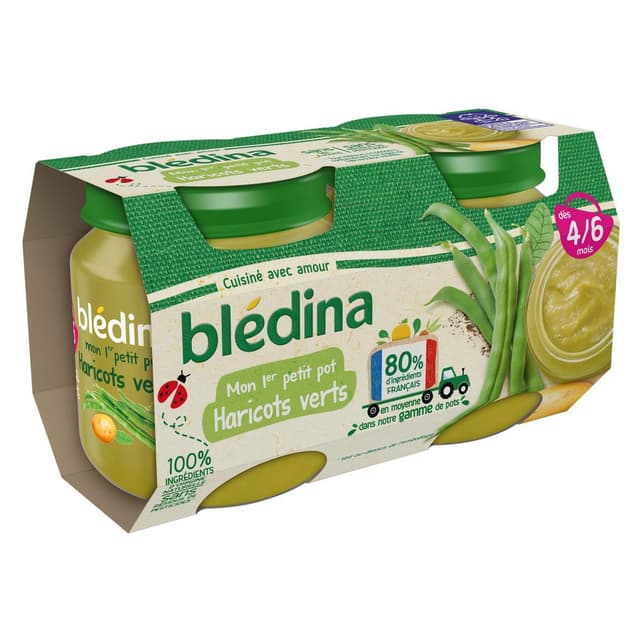 3041091677242 - Blédina - Mon 1er petit pot - Haricots Verts Pot Bébé Dès 4/6 mois