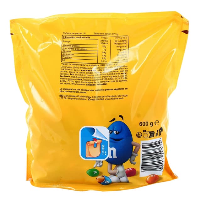 5000159547642 - M&M'S - Bonbons Peanut chocolat 