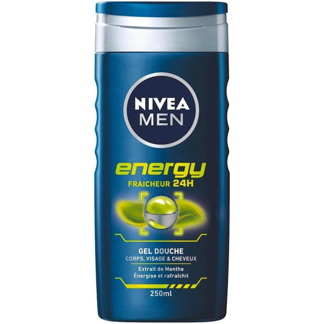 4005808128242 - Nivea - Shampooing & douche energy pour Homme extrait de menthe vivifiante
