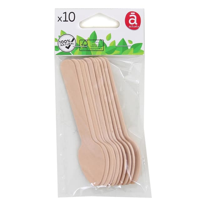 3245676648942 - ACTUEL - Cuilleres café bois