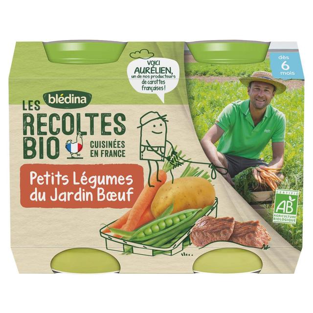 3041091289742 - Blédina - Les Récoltes Bio - Petits Légumes du jardin Boeuf Bio Pot Bébé Dès 6 mois