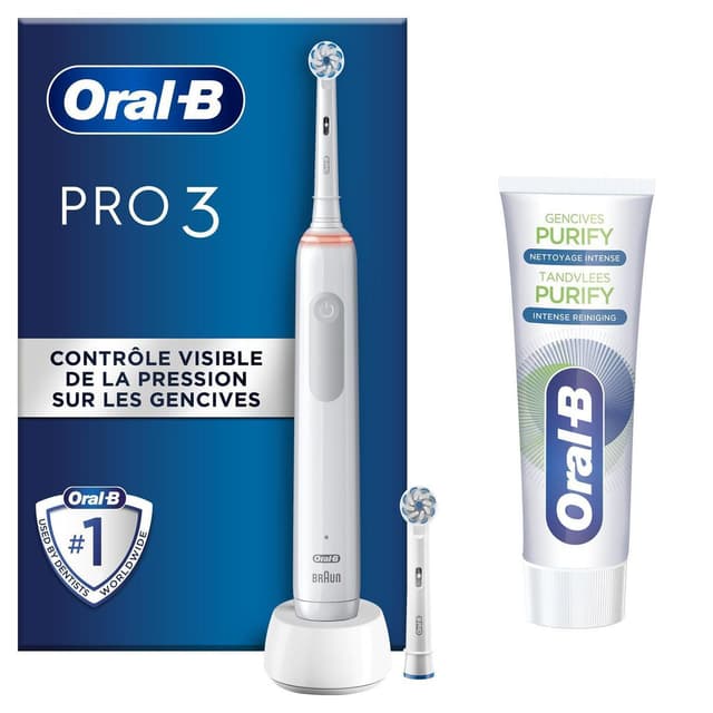 8006540760543 - Oral B - Brosse à dents Electrique Pro 3800 Sensi Ultra thin