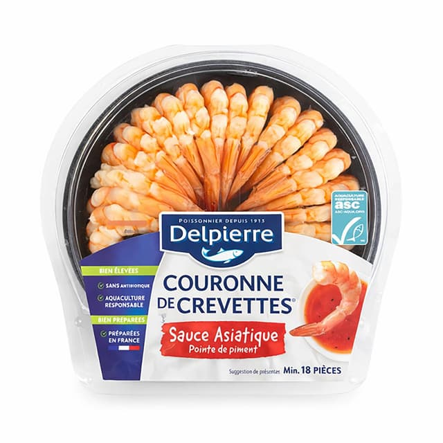3336374301243 - Delpierre - Crevette couronne sauce Asiatique 