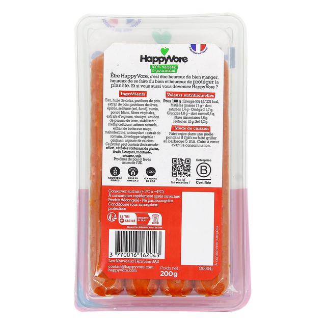 3770016162043 - HappyVore - Merguez Végétales et Picantes