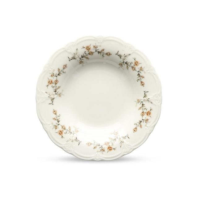 5410595774043 - Collection Retro - Assiette creuse 23,5/14xH4cm brown flower Retro