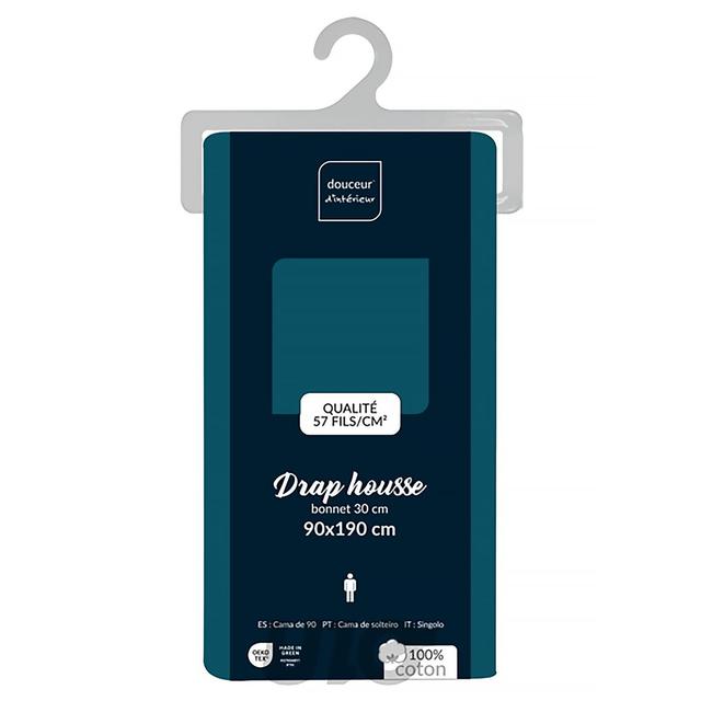 3574386445443 - Douceur D Interieur - Drap housse uni bleu