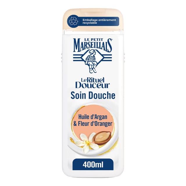 3574661816043 - Le Petit Marseillais - Crème douche Surgras Huile d'Argan et Fleur d'Oranger