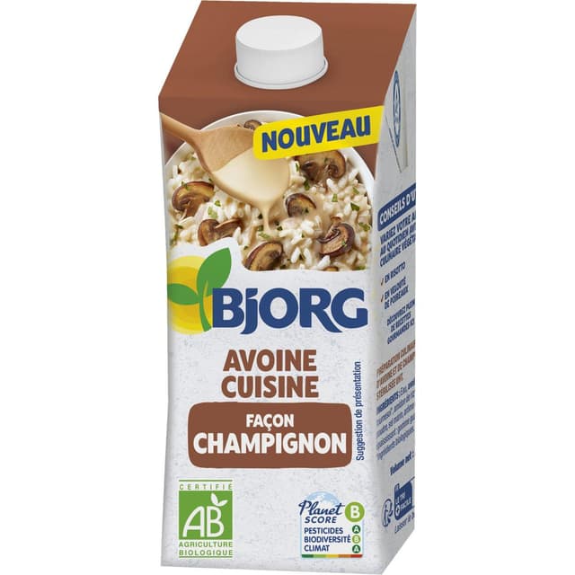 3229820806143 - Bjorg - Avoine Cuisine Façon Champignon Bio