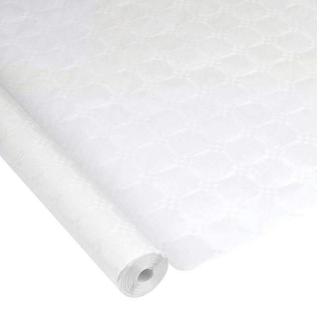 3526780946743 - Homea - Nappe papier damasse 1,18x50m blanc