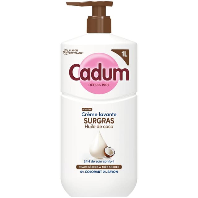 3600551187143 - Cadum - Crème Lavante Surgras Huile de coco