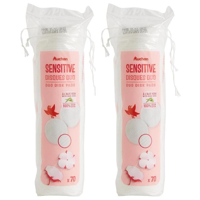 2050000407543 - Auchan - Sensitive cotons disques à démaquiller