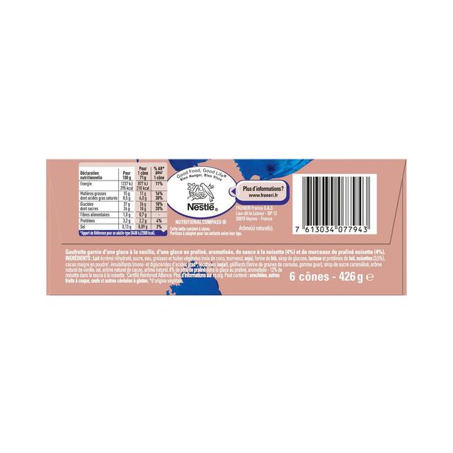 7613034077943 - Extrême - Cônes glacés vanille praliné et coeur fondant praliné