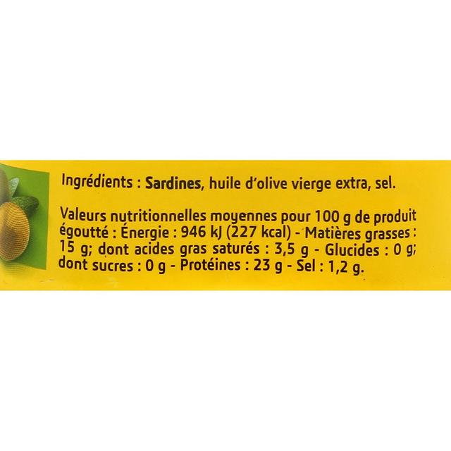 3019081238643 - Parmentier - Sardines à l'huile d'olive vierge extra