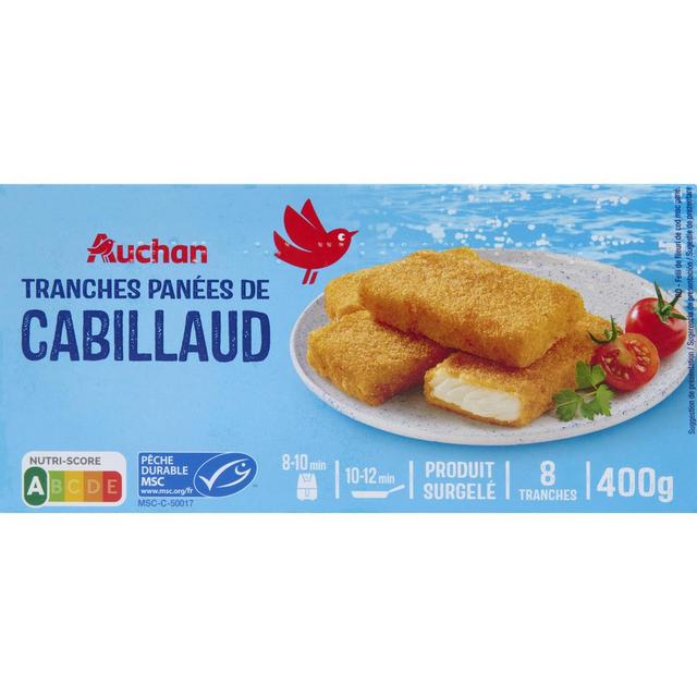 3596710489343 - Auchan - Tranches panées filet de cabillaud MSC