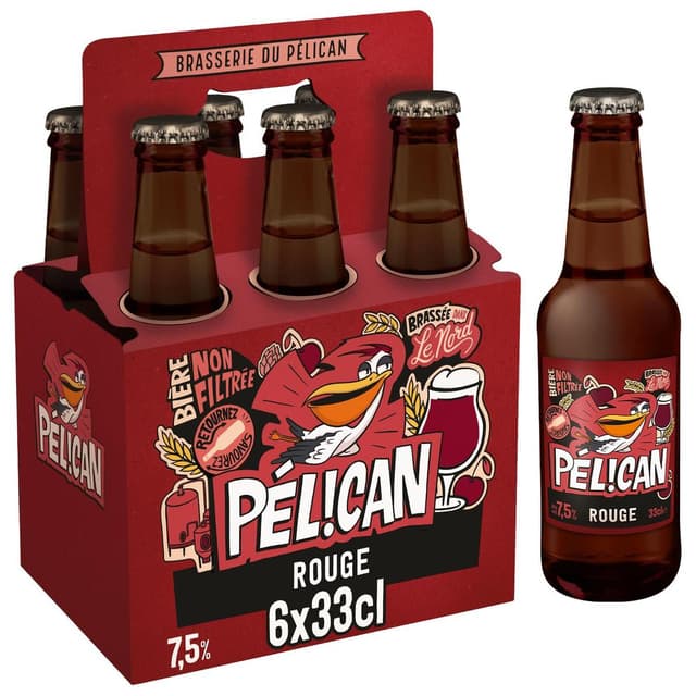 3119789829843 - Pelican rouge - Bière saveur cerise griotte 7,5°