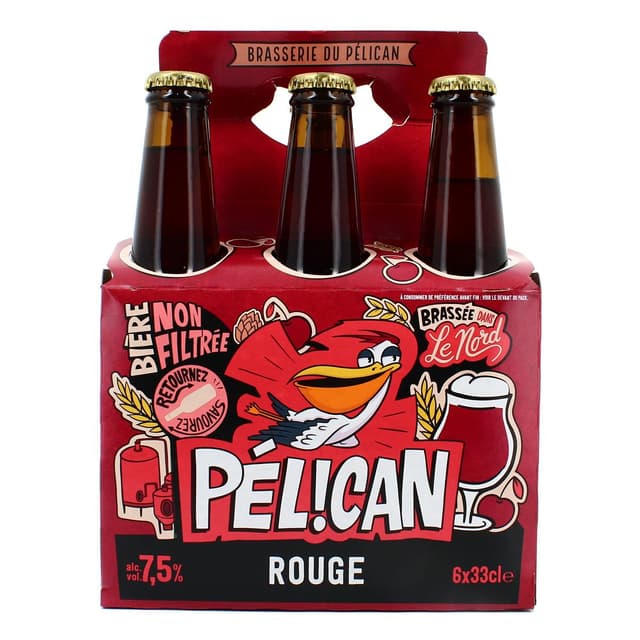3119789829843 - Pelican rouge - Bière saveur cerise griotte 7,5°